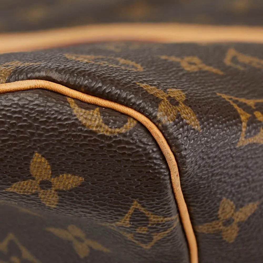 LOUIS VUITTON Brown Monogram Leather Keepall 60 Boston Bag